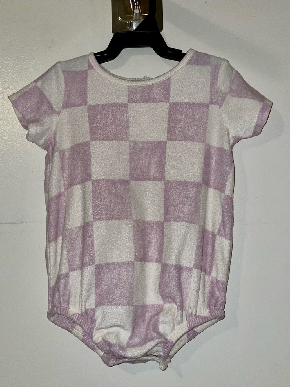 Grayson Mini Lavender & White Striped Baby Bubble Romper